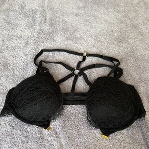 Victoria's Secret Black Lace Strappy Bra